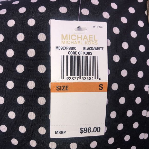 Michael Kors Simple Dot Fit & Flare Women Dress -Size S Black/White NWT - Picture 11 of 17